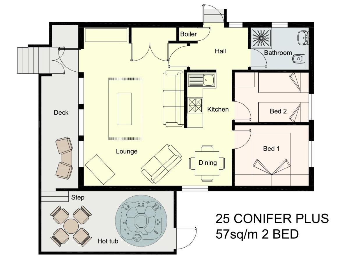 Minnigaff Conifer Lodge 25 With Hot Tub Newton Stewart المظهر الخارجي الصورة